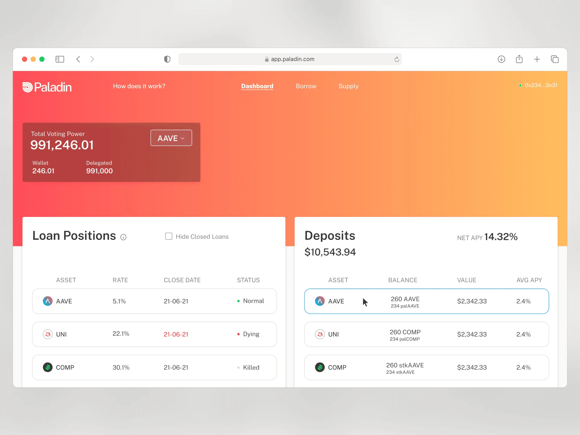 Token loans